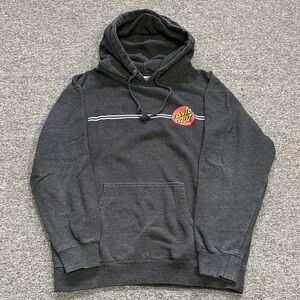 Santa Cruz Skateboards Charcoal Hoodie with Logo